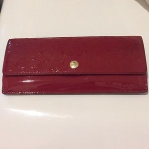 Coach Dark Red Patent Wallet
